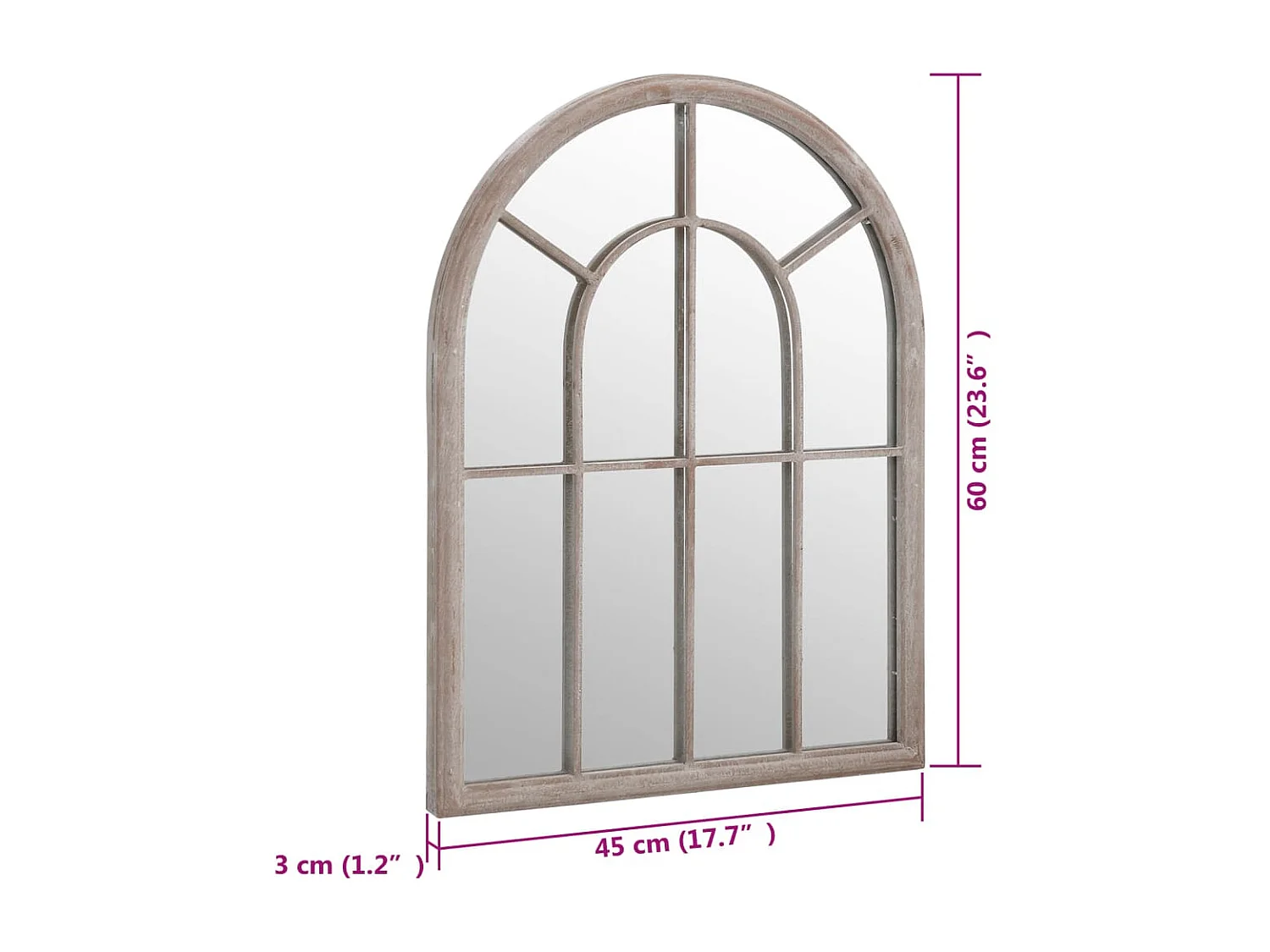Miroir Sable 60x45 cm Fer pour utilisation à l'intérieur