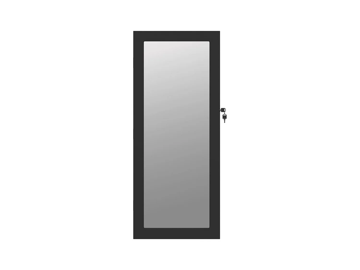 Armoire à bijoux avec miroir et éclairage LED mural noir