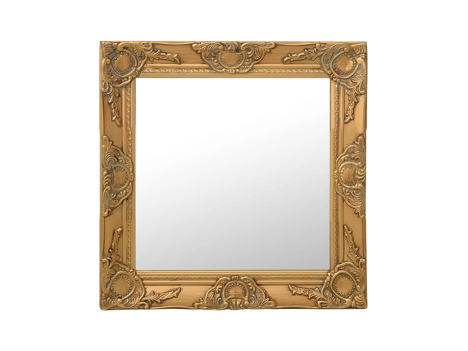 Miroir mural style baroque 50x50 cm Doré
