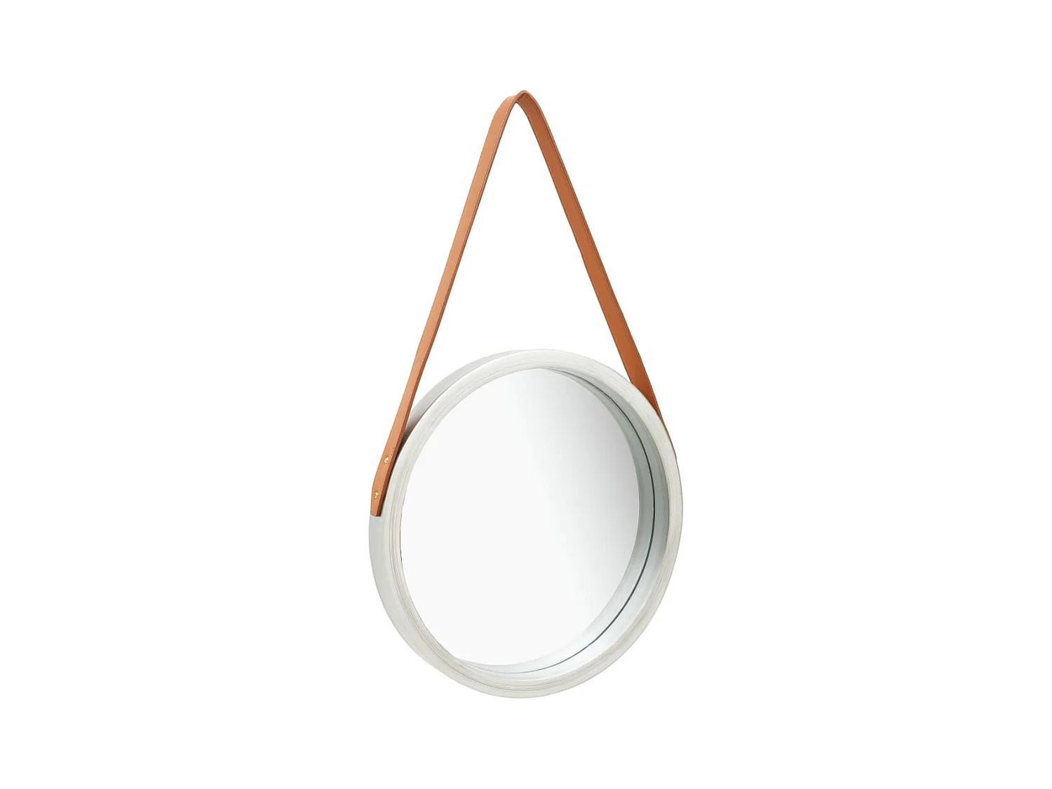 Miroir mural avec sangle 40 cm Argenté