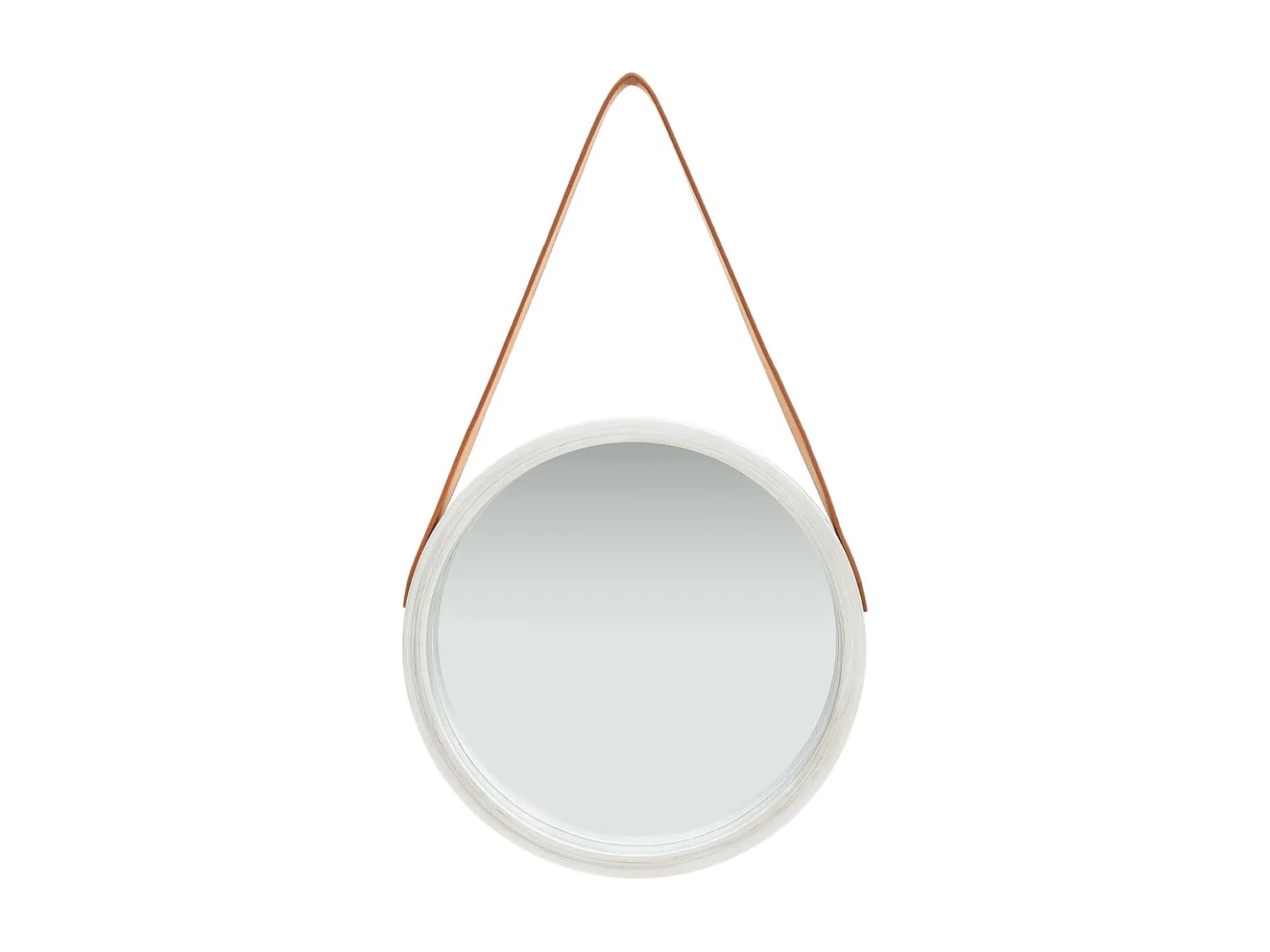 Miroir mural avec sangle 40 cm Argenté