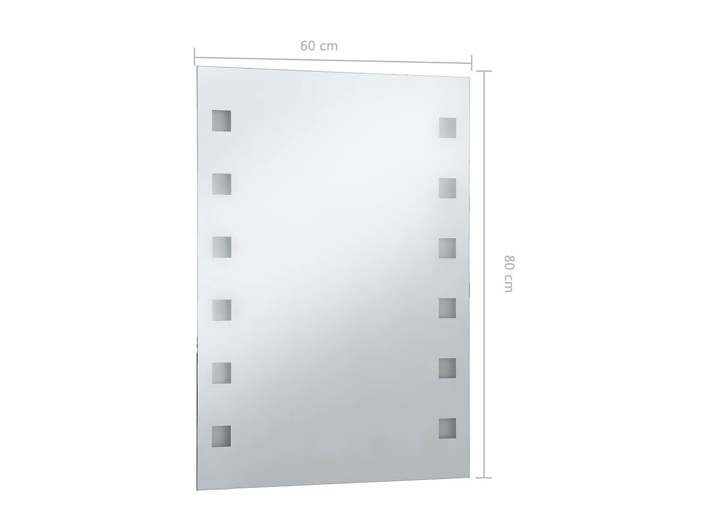 Specchio da Parete a LED per Bagno 60x80 cm