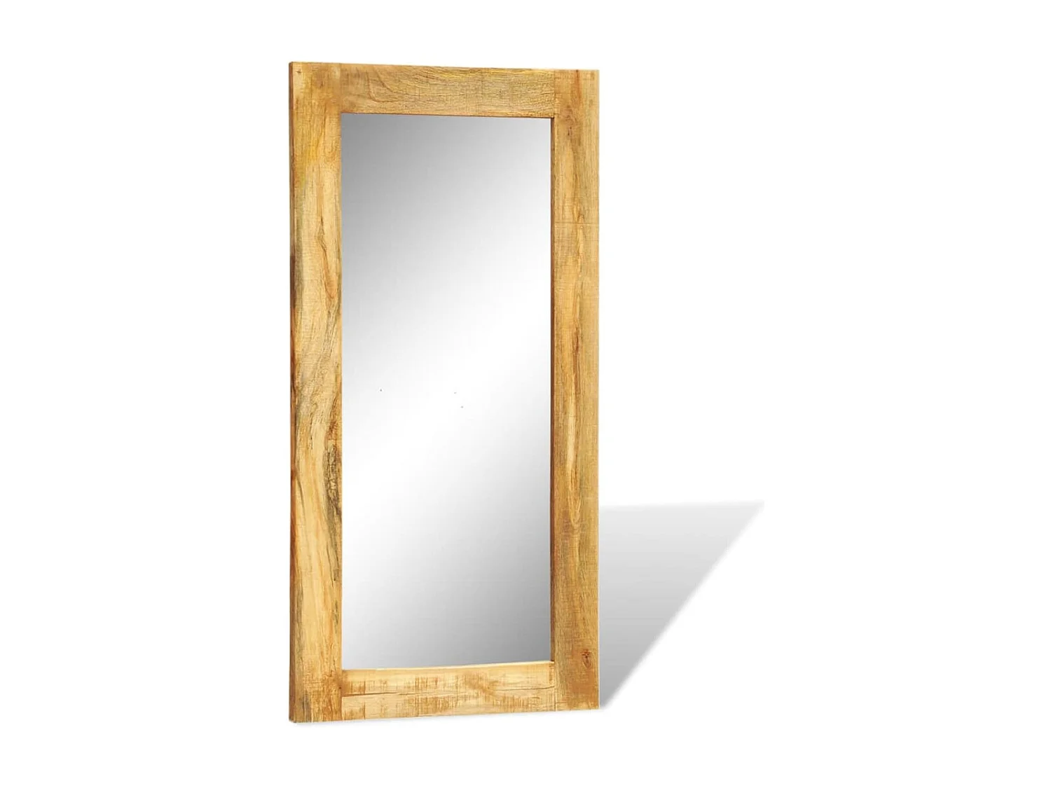 Miroir mural en bois massif Rectangulaire 120 x 60 cm