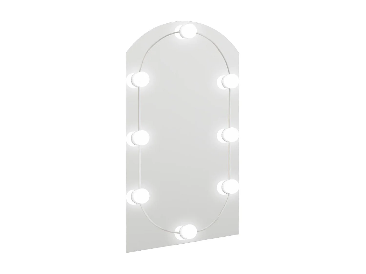 Espelho com luzes LED 70x40 cm vidro arqueado