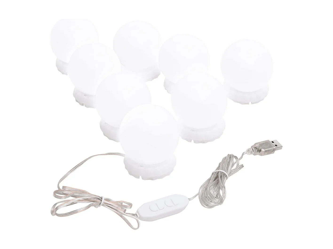 Espelho com luzes LED 70x40 cm vidro arqueado