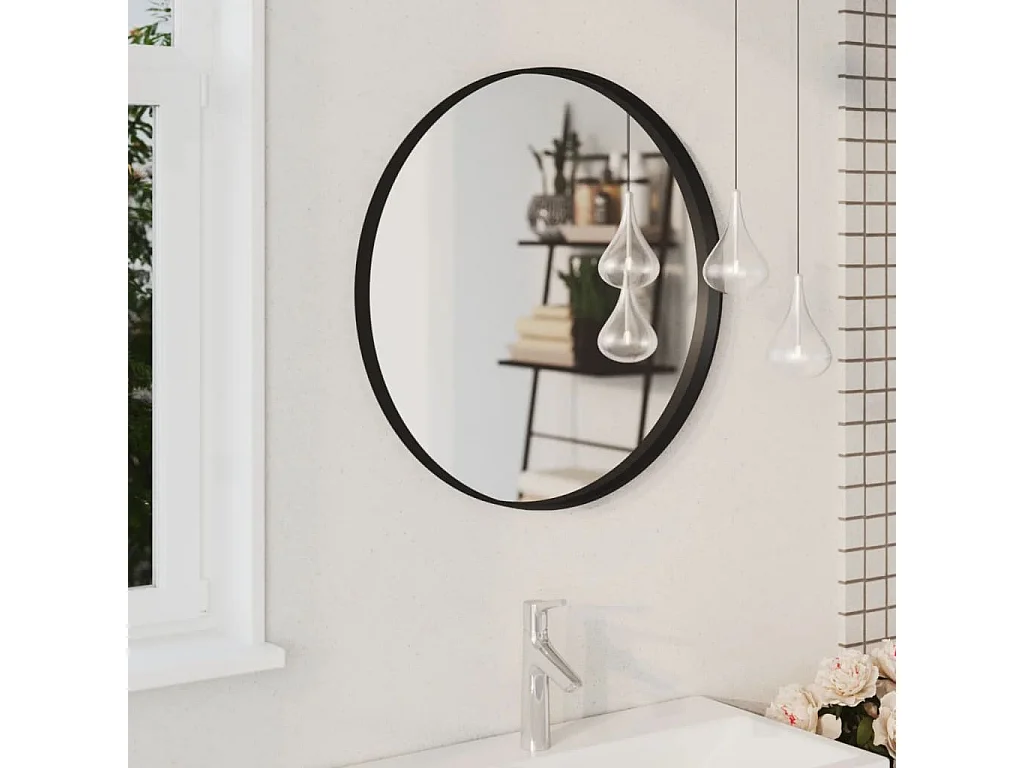 Espelho de parede 60 cm preto