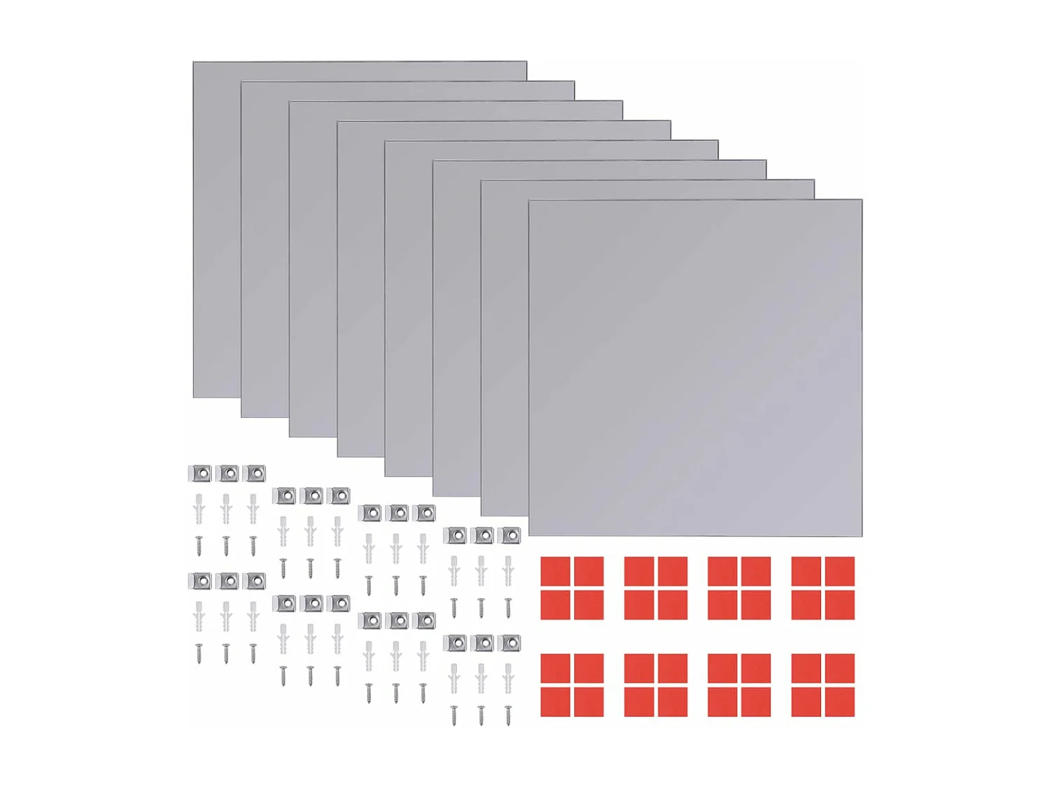 Spiegeltegels frameloos 16 st 20,5 cm glas