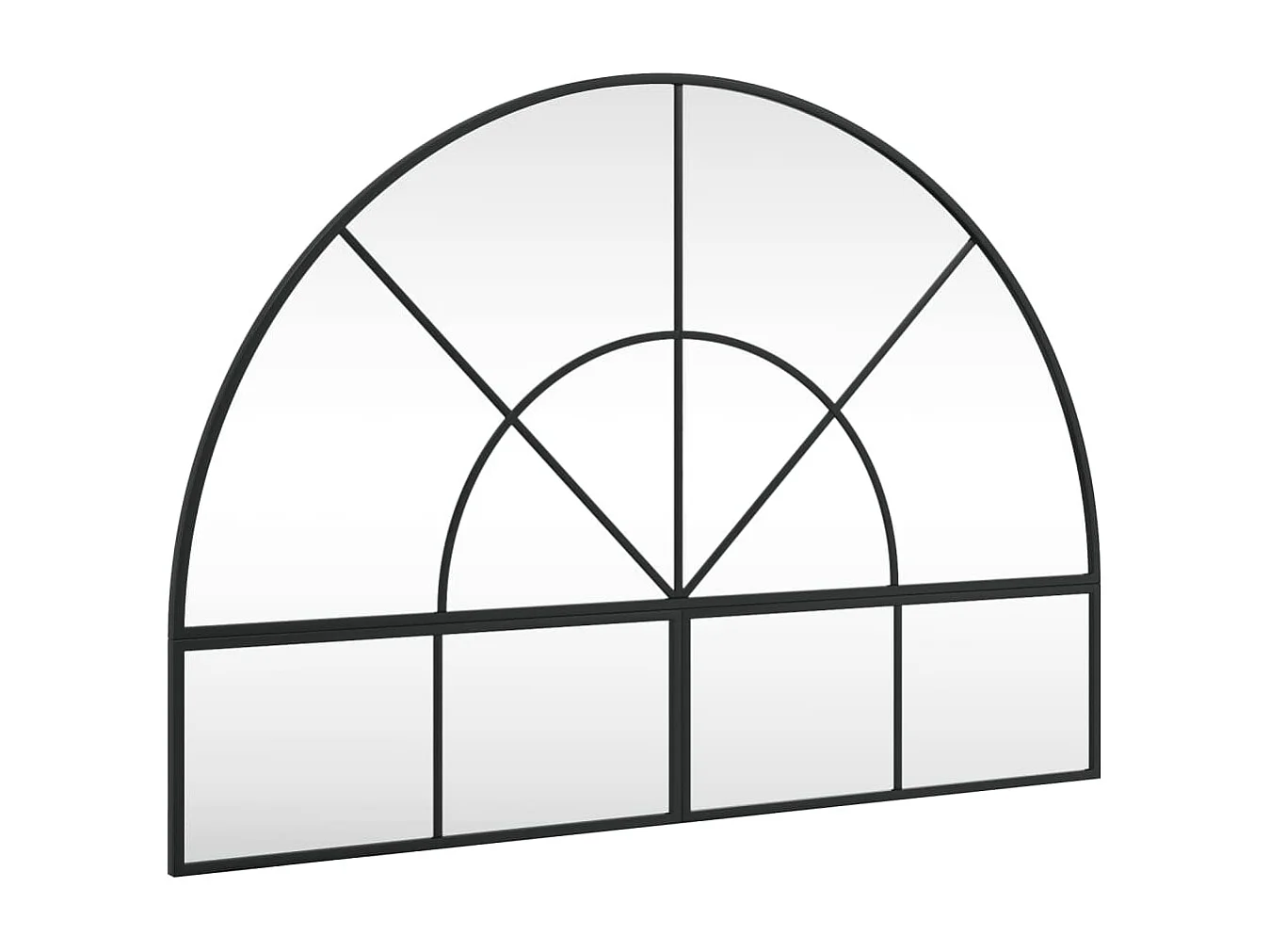 Wandspiegel boog 100x70 cm ijzer zwart