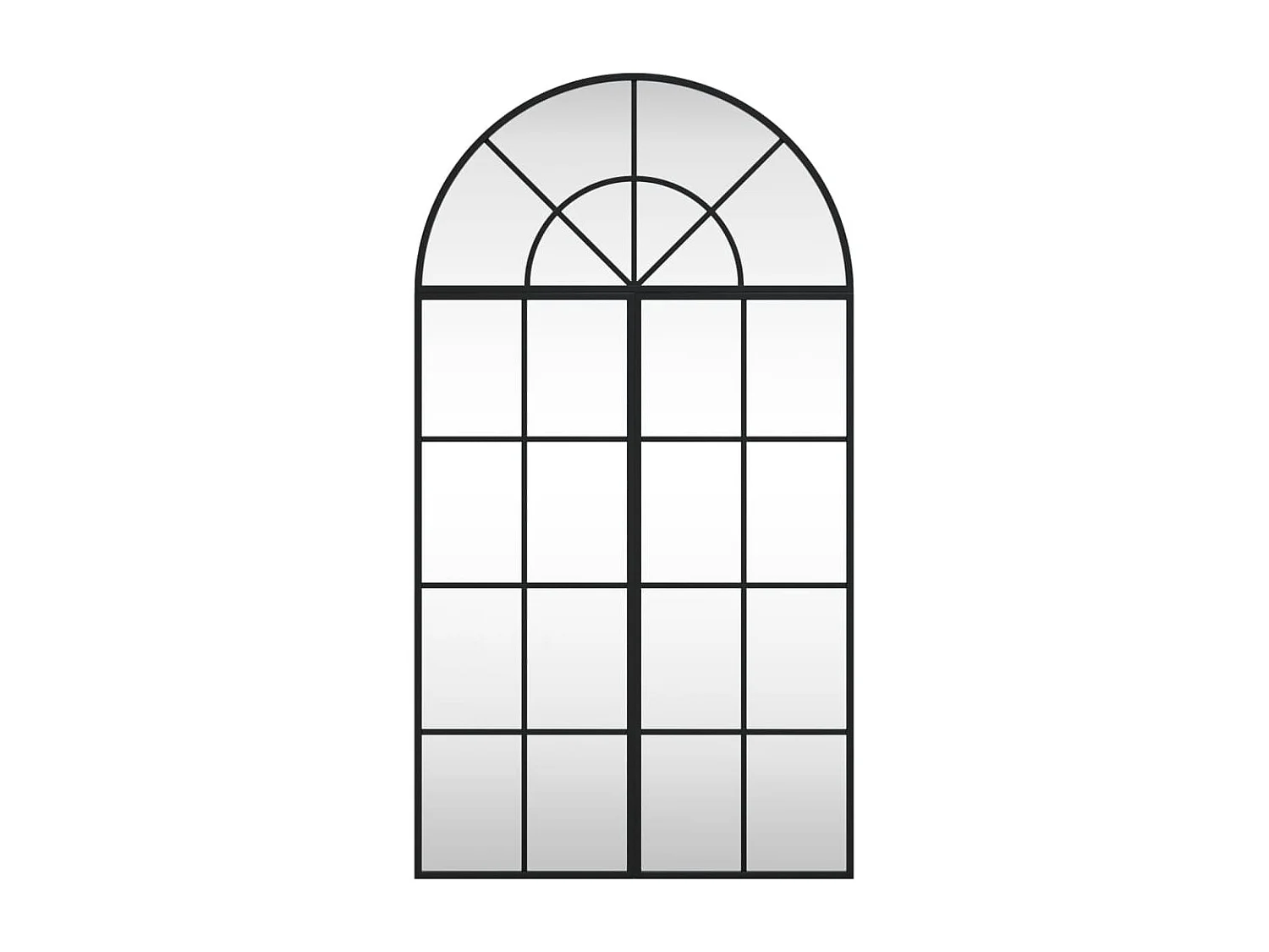 Espejo de pared arco de hierro negro 60x110 cm