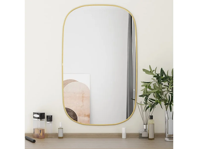 Specchio da Parete Dorato 80x50 cm