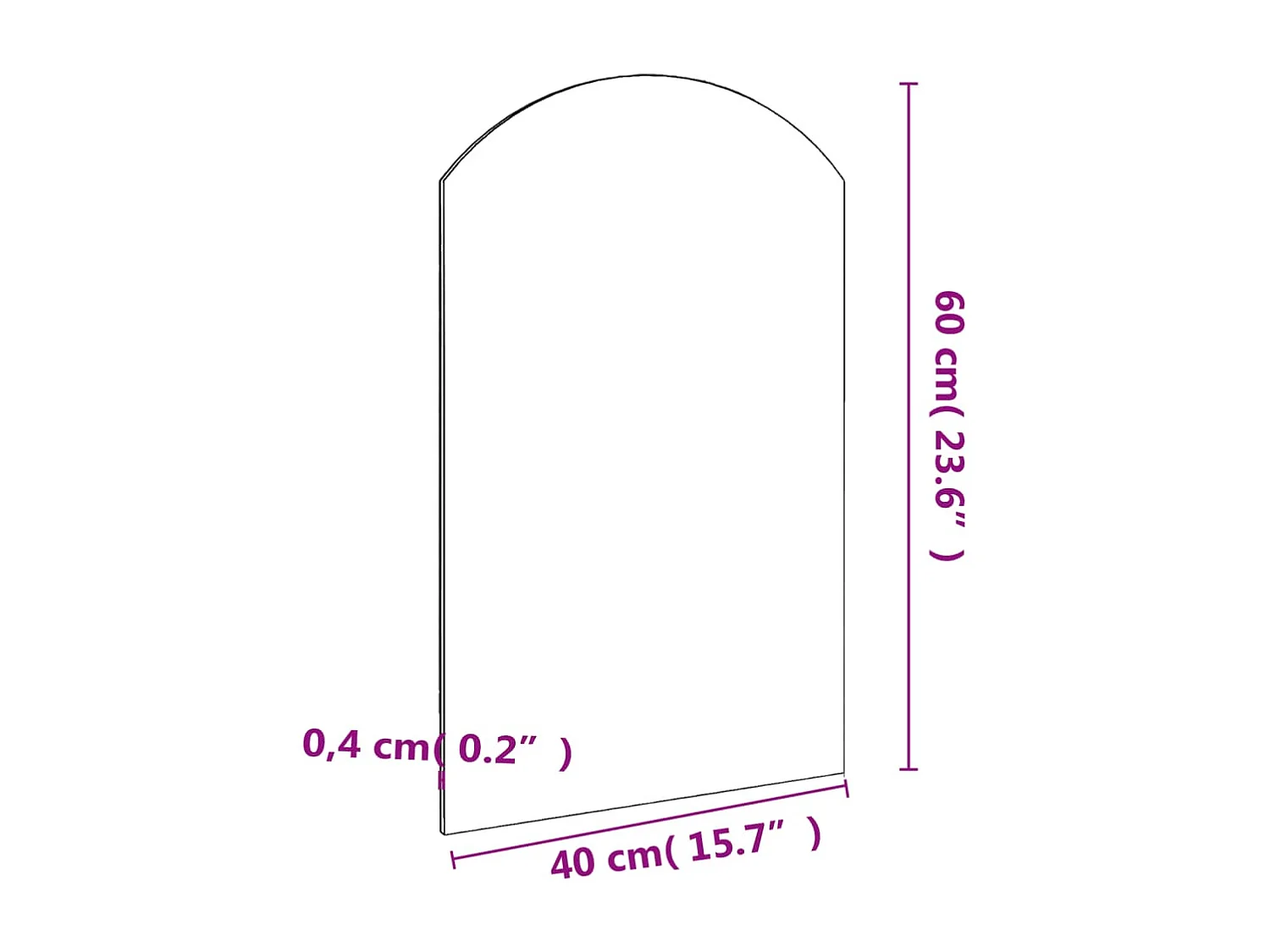 Espelho 60x40 cm vidro