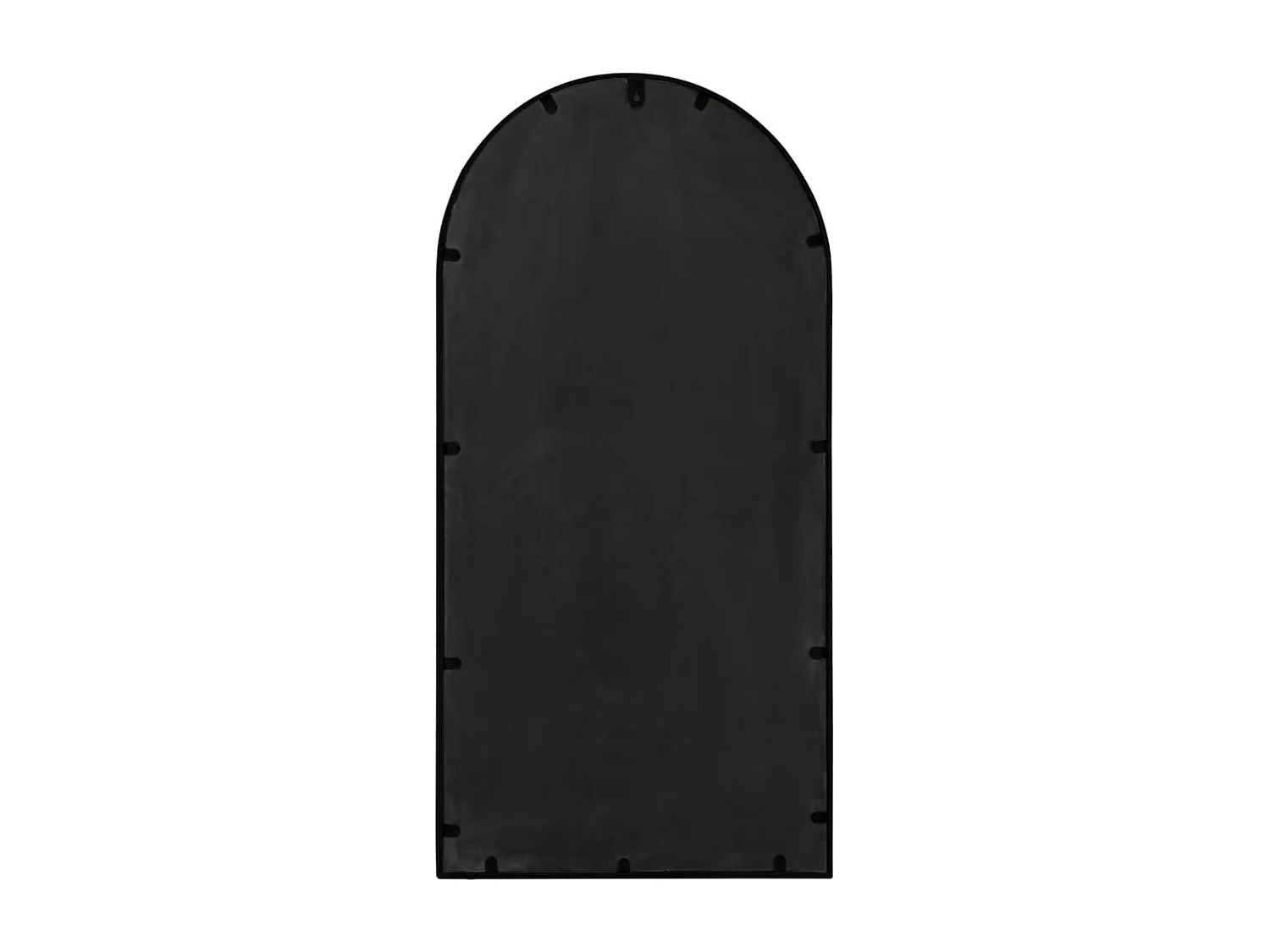 Miroir de jardin Noir 90x45 cm Fer pour utilisation extérieure
