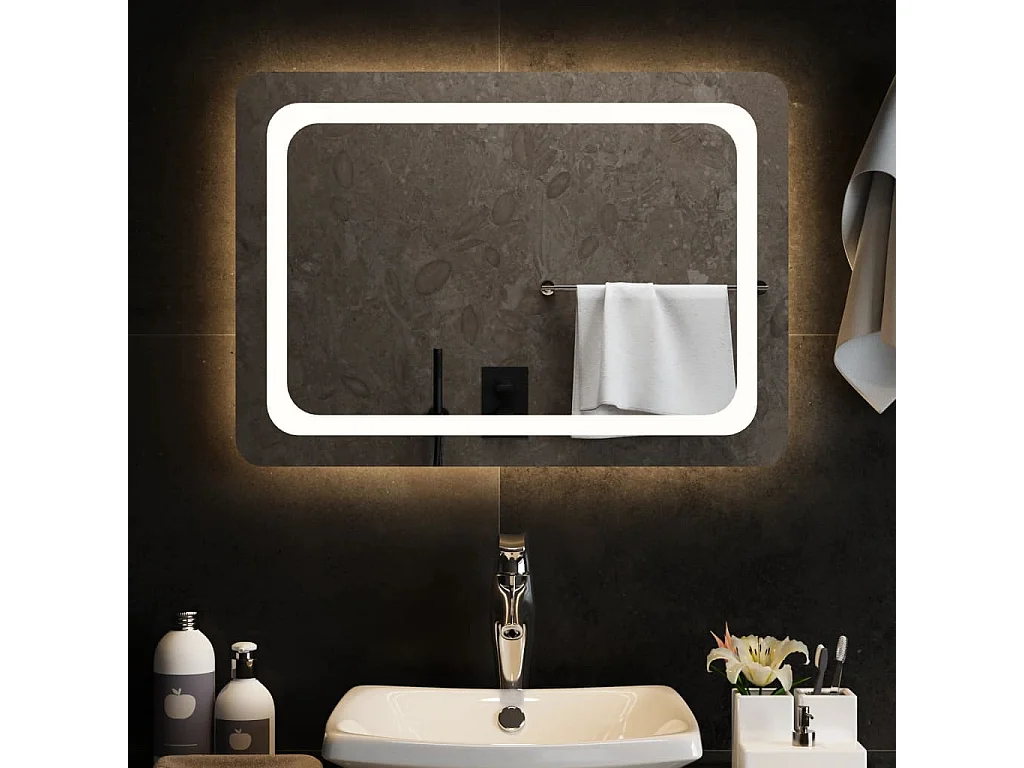 Espejo de baño con LED 70x50 cm