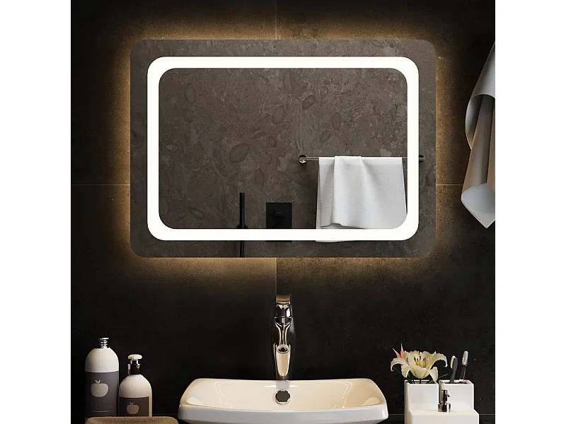 Specchio da Bagno con Luci LED 70x50 cm