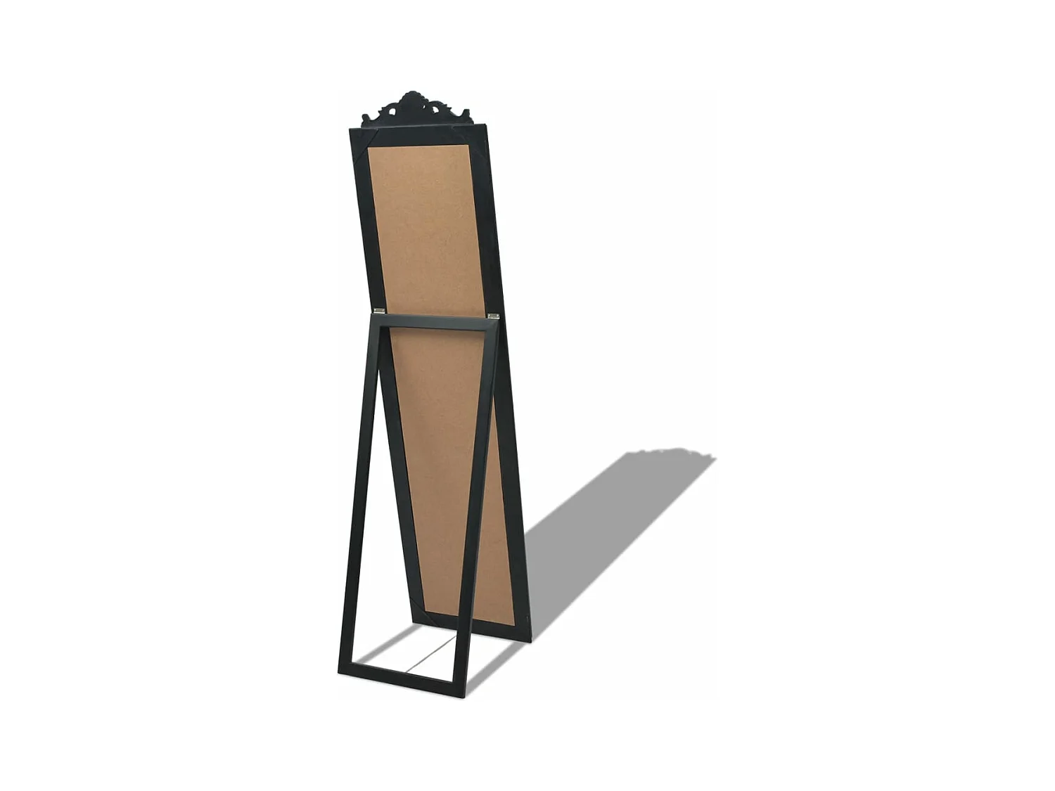 Espejo de pie estilo barroco negro 160x40 cm