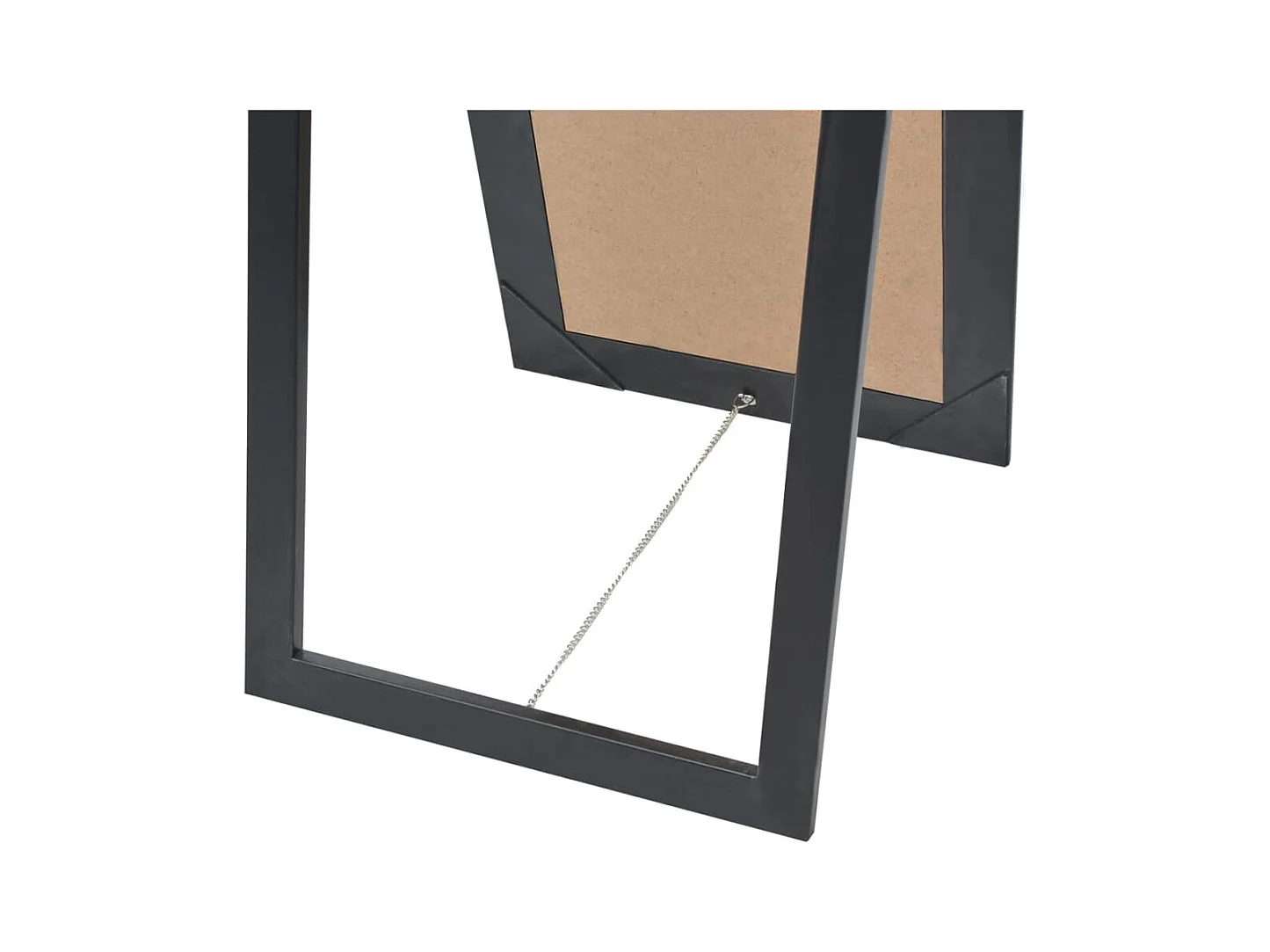 Espejo de pie estilo barroco negro 160x40 cm