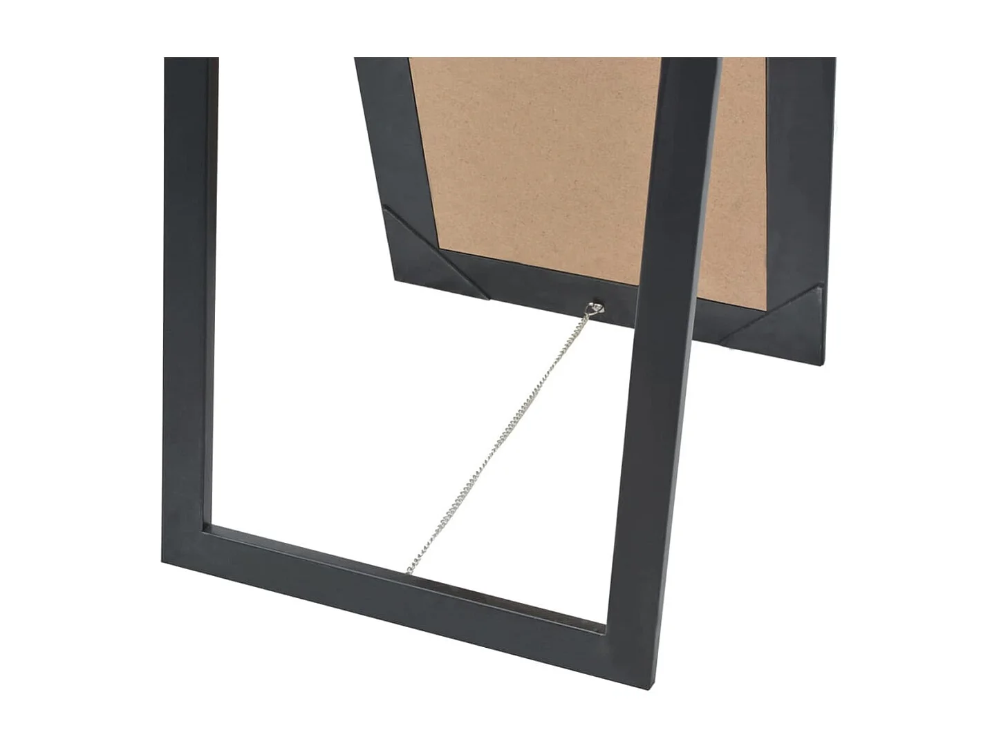 Specchio Autoportante Stile Barocco 160x40 cm Nero