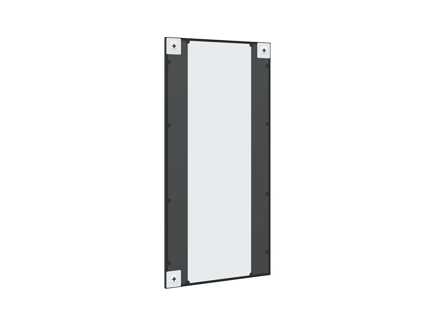 Espejo de pared rectangular de hierro negro 50x100 cm