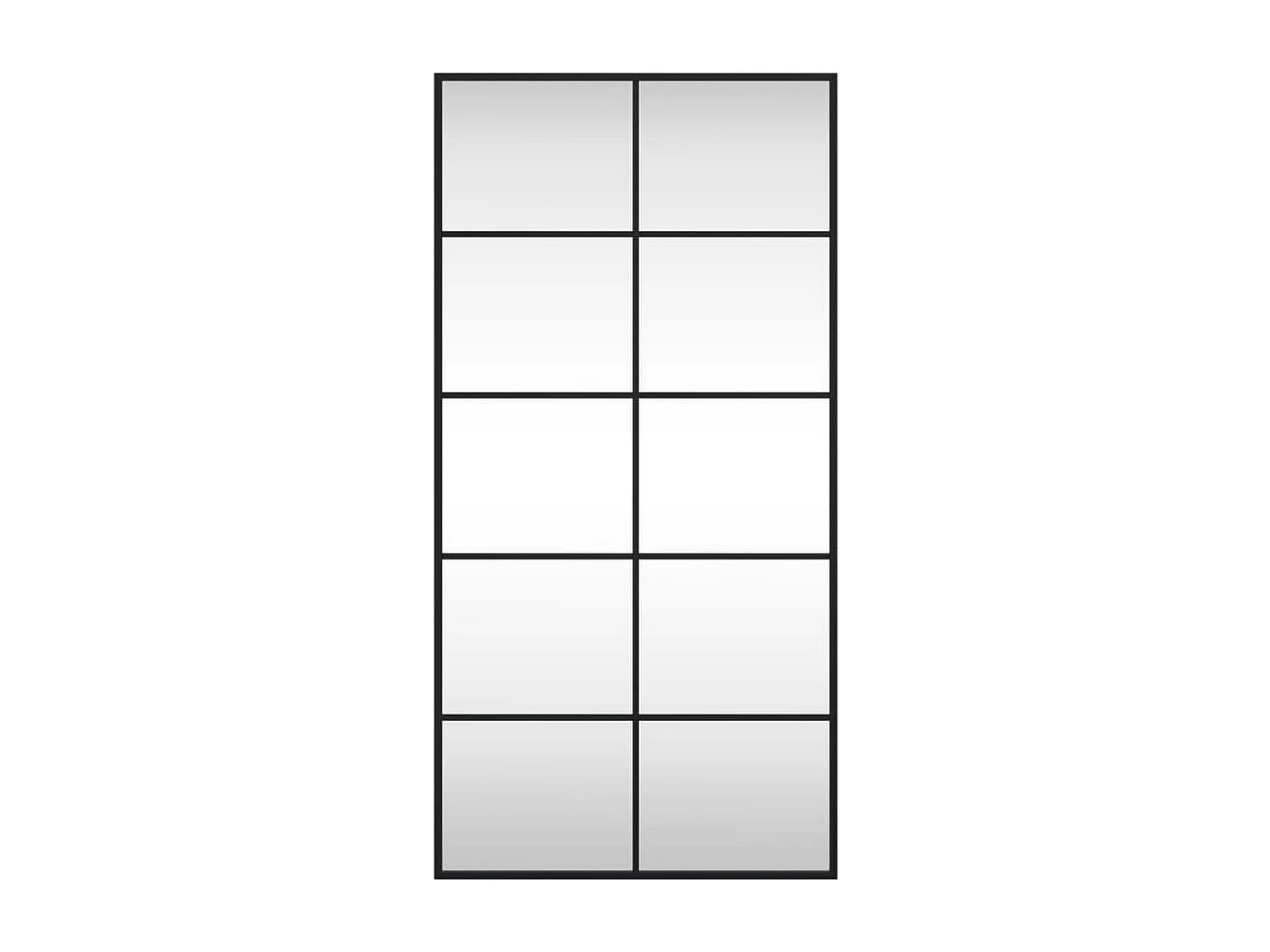 Miroir mural noir 50x100 cm rectangulaire fer