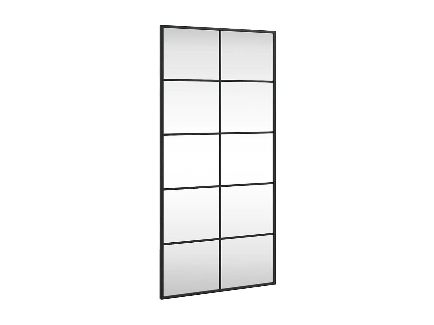 Wandspiegel Schwarz 50x100 cm Rechteckig Eisen