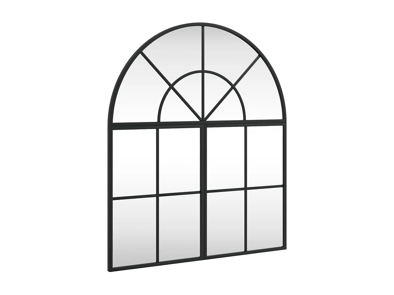 Miroir mural noir 60x70 cm arche fer