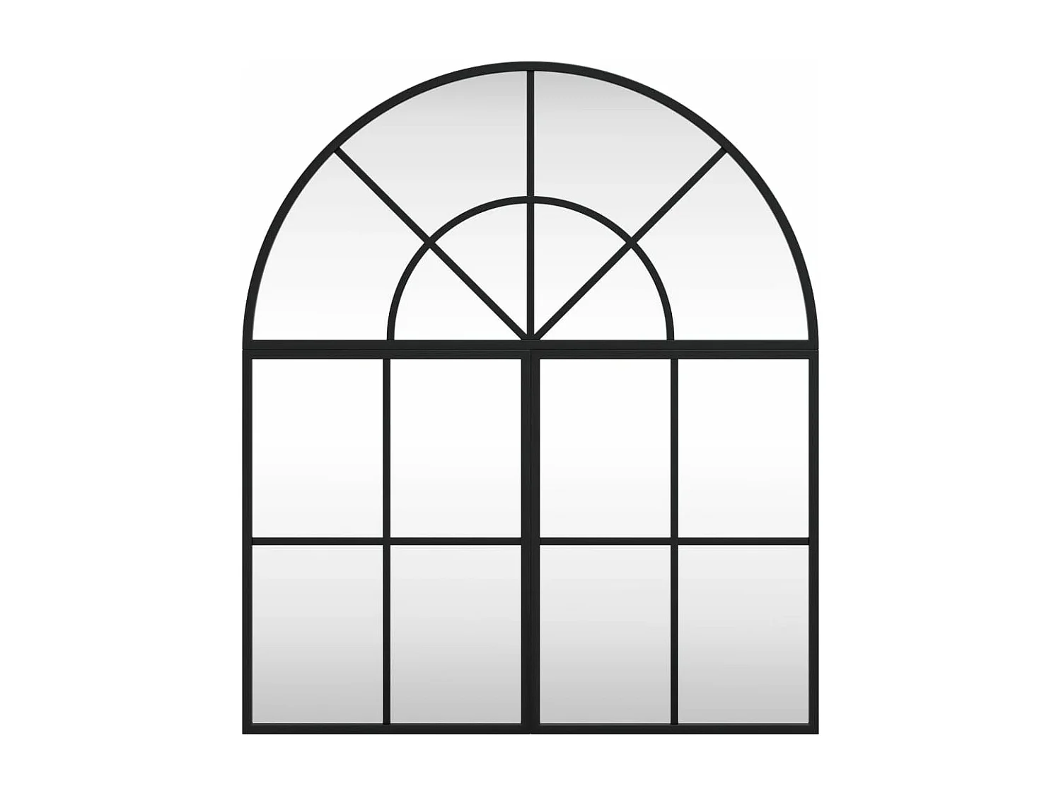 Miroir mural noir 60x70 cm arche fer