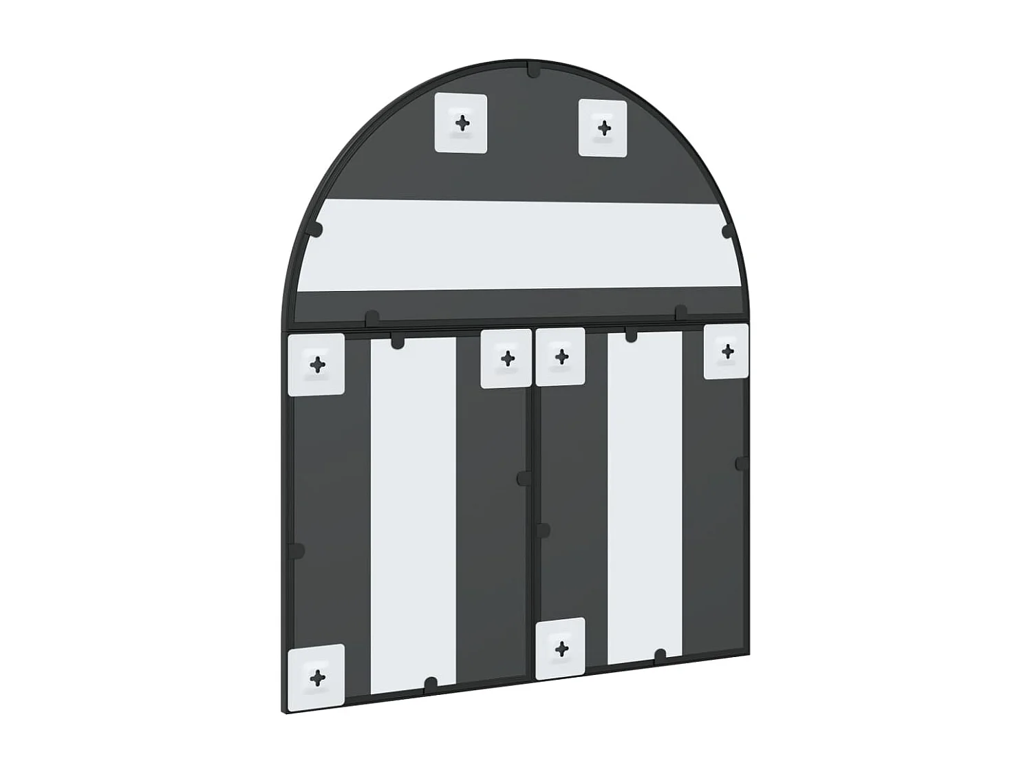 Espelho de parede arqueado 60x70 cm ferro preto