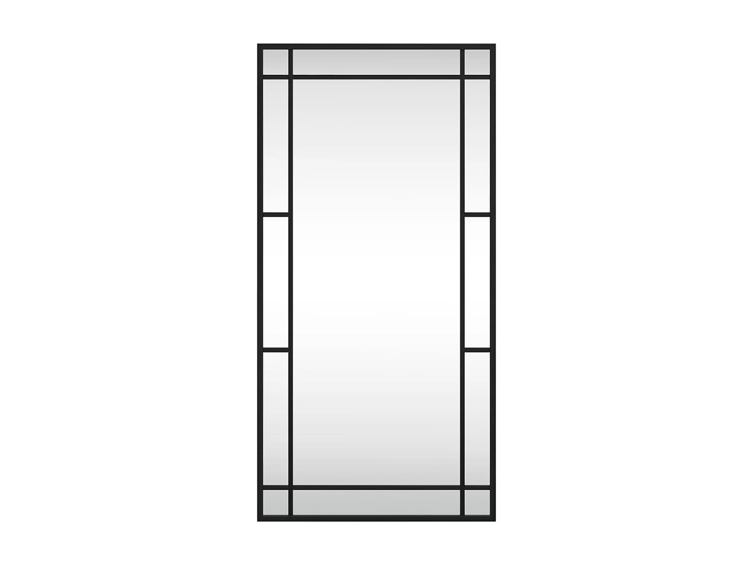 Miroir mural noir 40x80 cm rectangulaire fer
