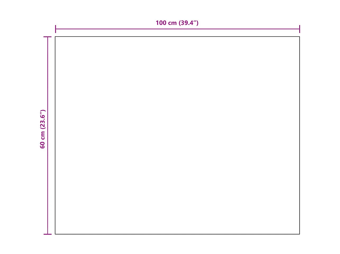 Specchio Senza Cornice 100x60 cm in Vetro