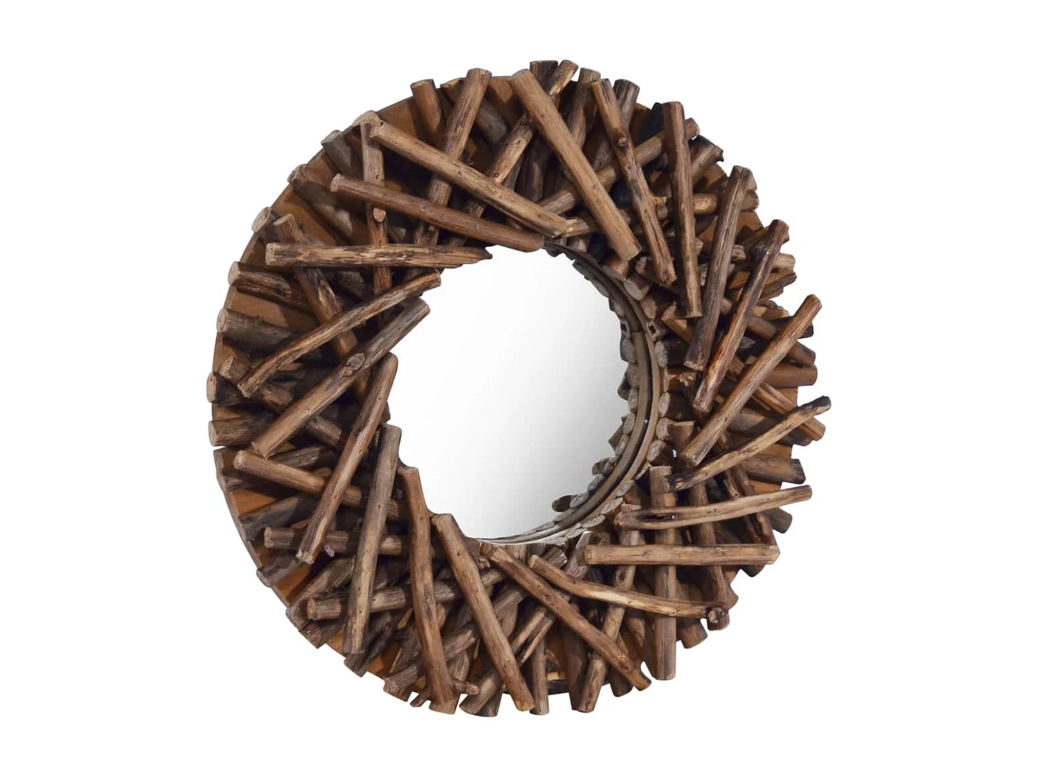 Miroir mural 40 cm Teck Rond