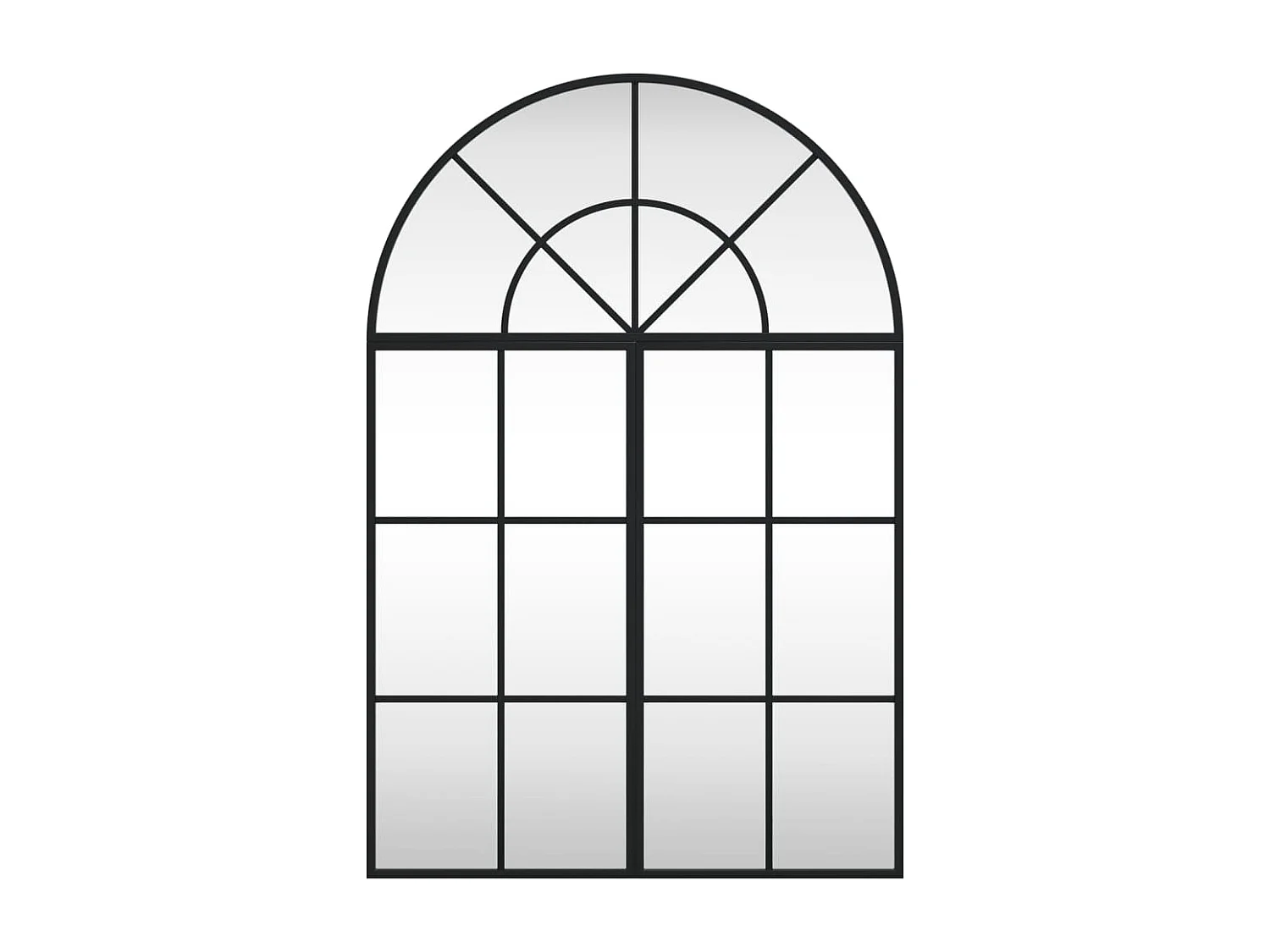 Miroir mural noir 60x90 cm arche fer