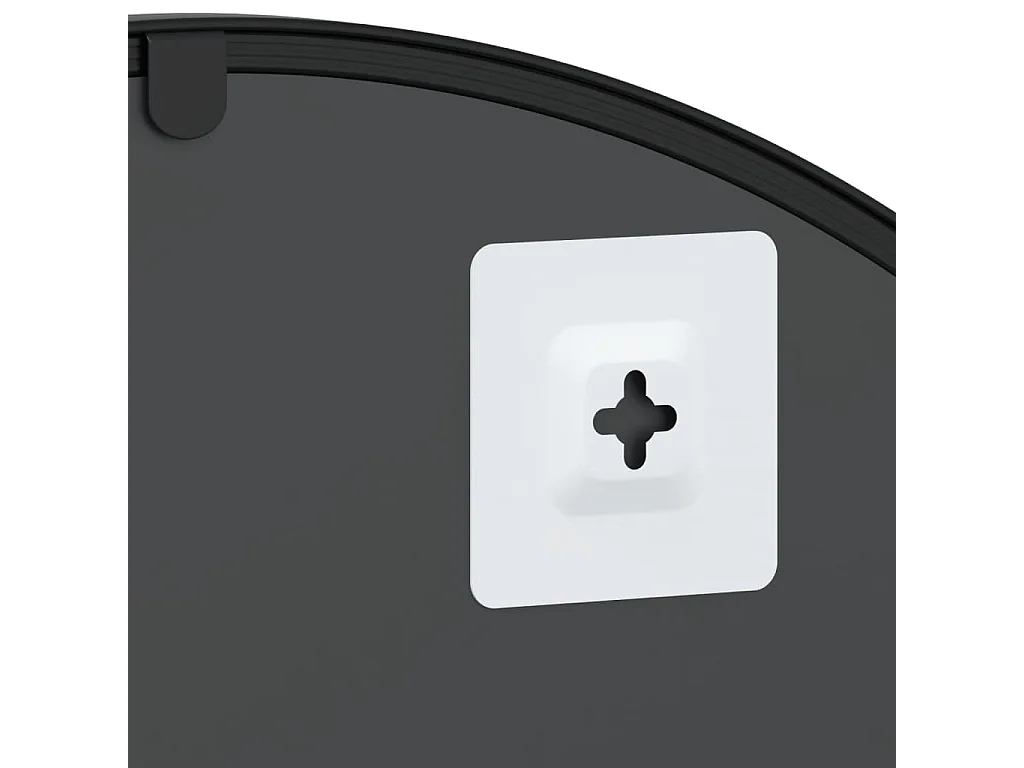 Miroir mural noir 60x90 cm arche fer