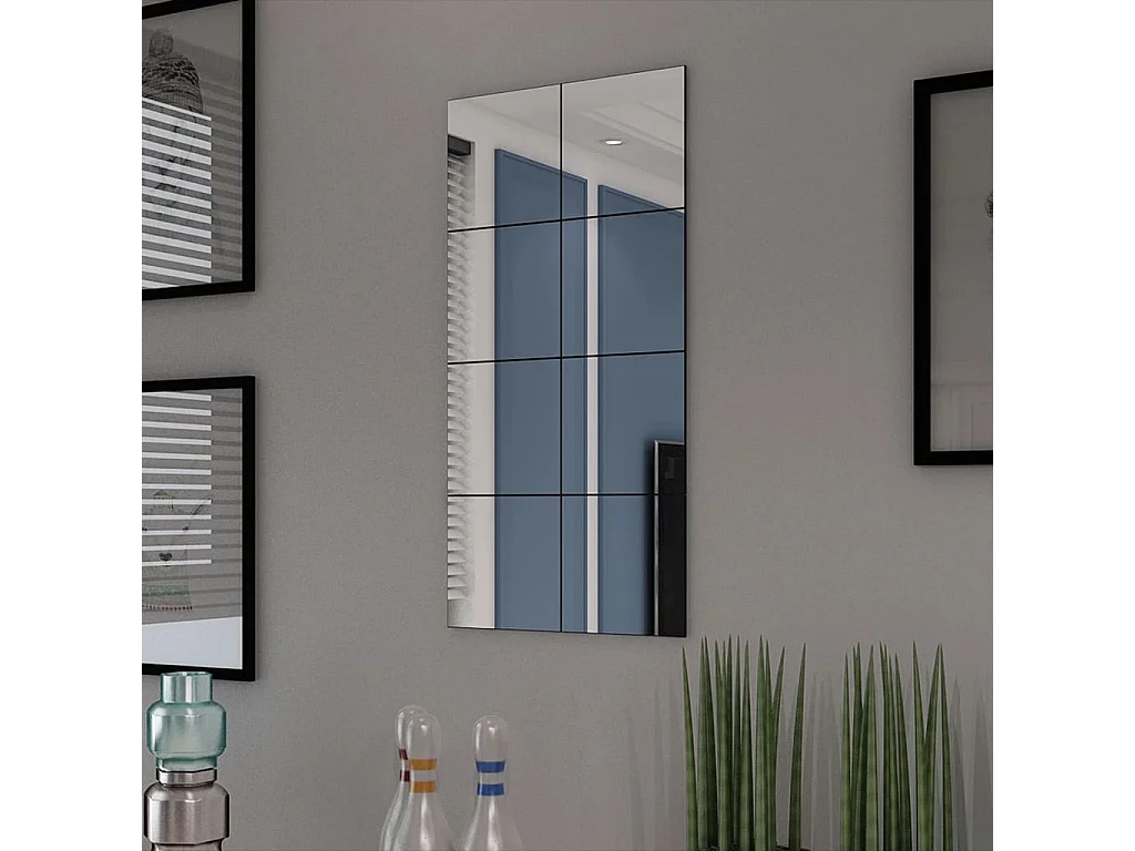 Set Espejos sin Marco 8 Piezas Vidrio 20.5 cm