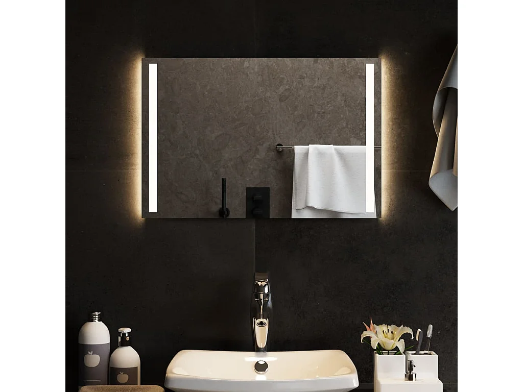 Specchio da Bagno con Luci LED 60x40 cm