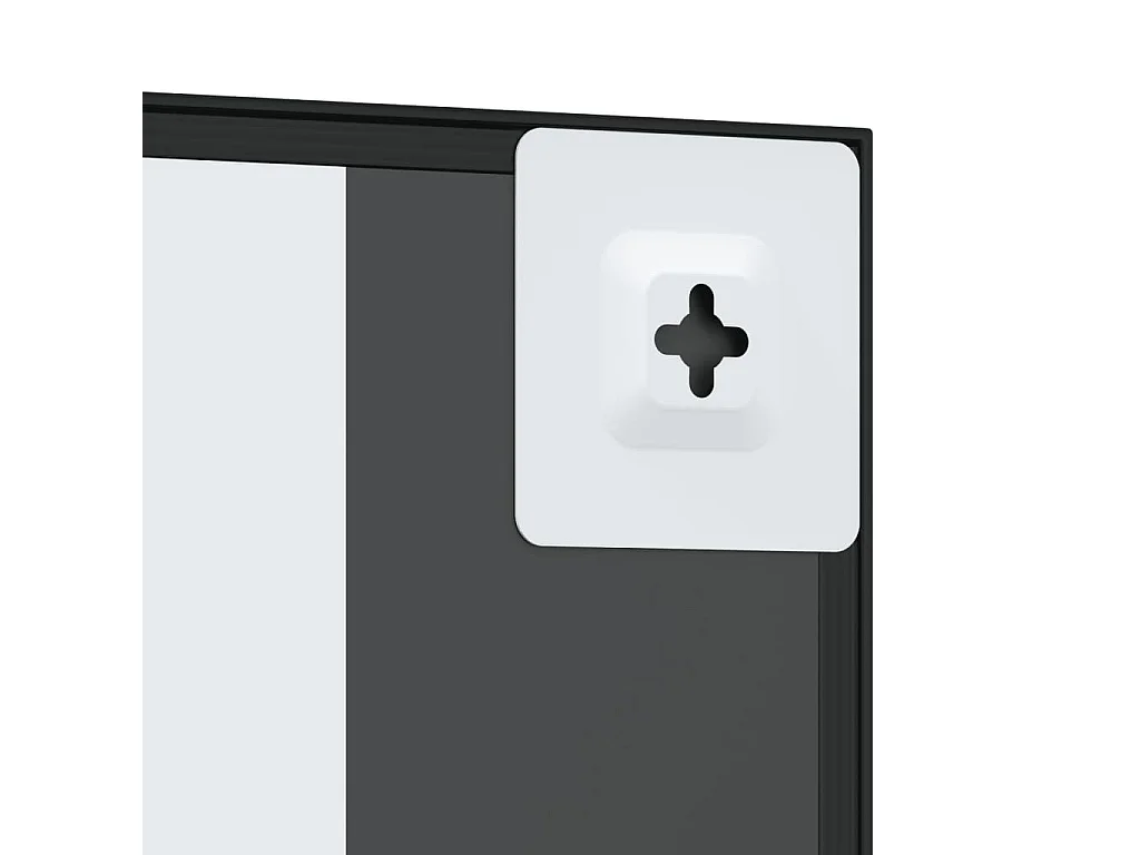 Miroir mural noir 30x40 cm rectangulaire fer