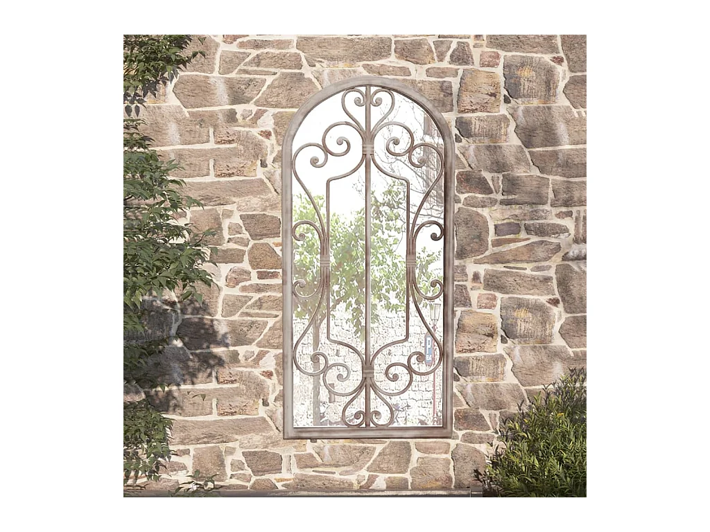 Miroir de jardin Sable 100x45cm Fer pour utilisation extérieure