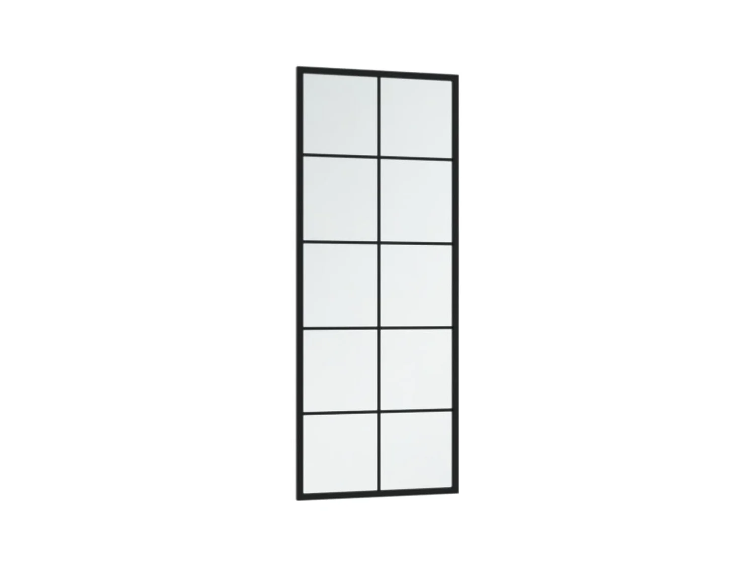 Miroir mural noir 100x40 cm métal