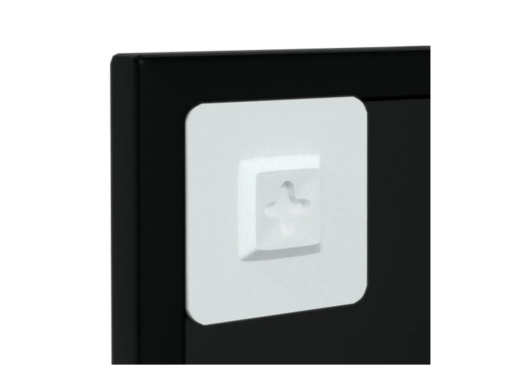 Miroir mural noir 100x40 cm métal