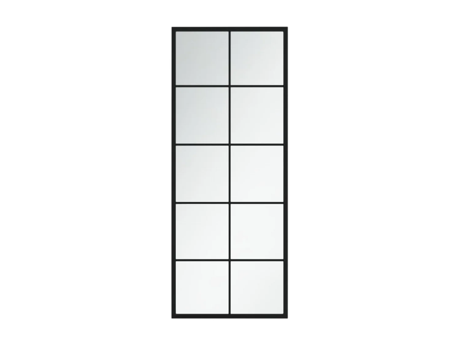 Miroir mural noir 100x40 cm métal