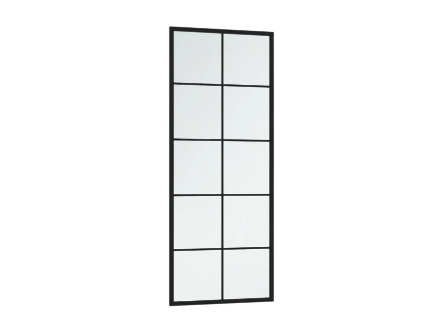 Miroir mural noir 100x40 cm métal