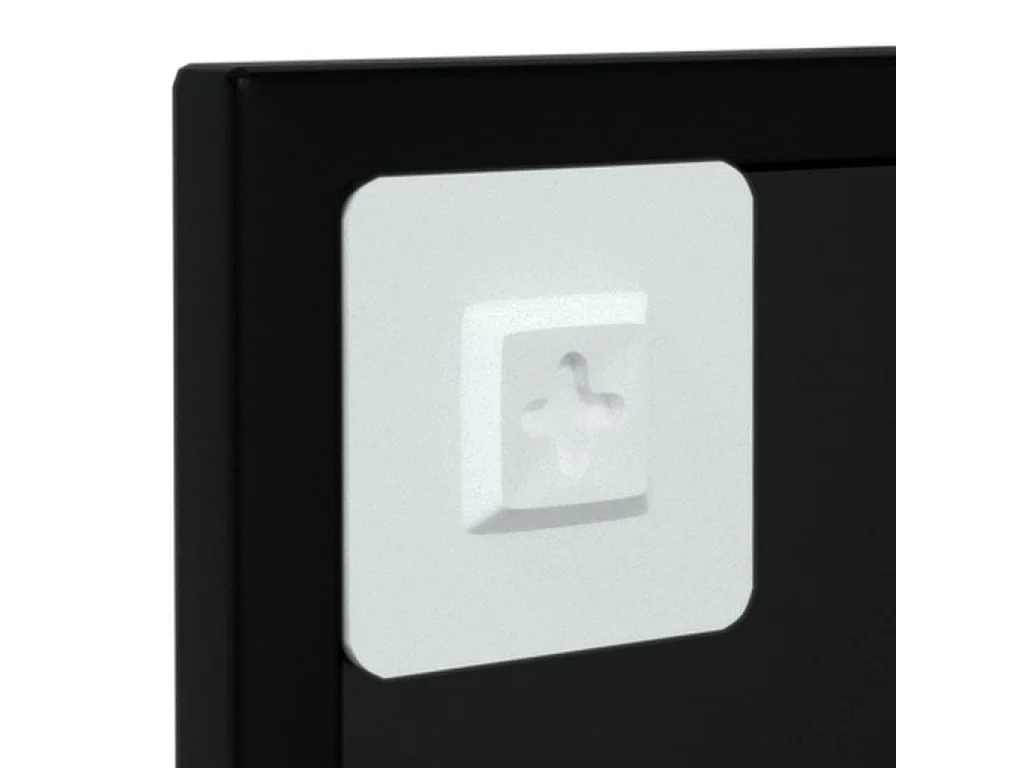 Miroir mural noir 100x40 cm métal