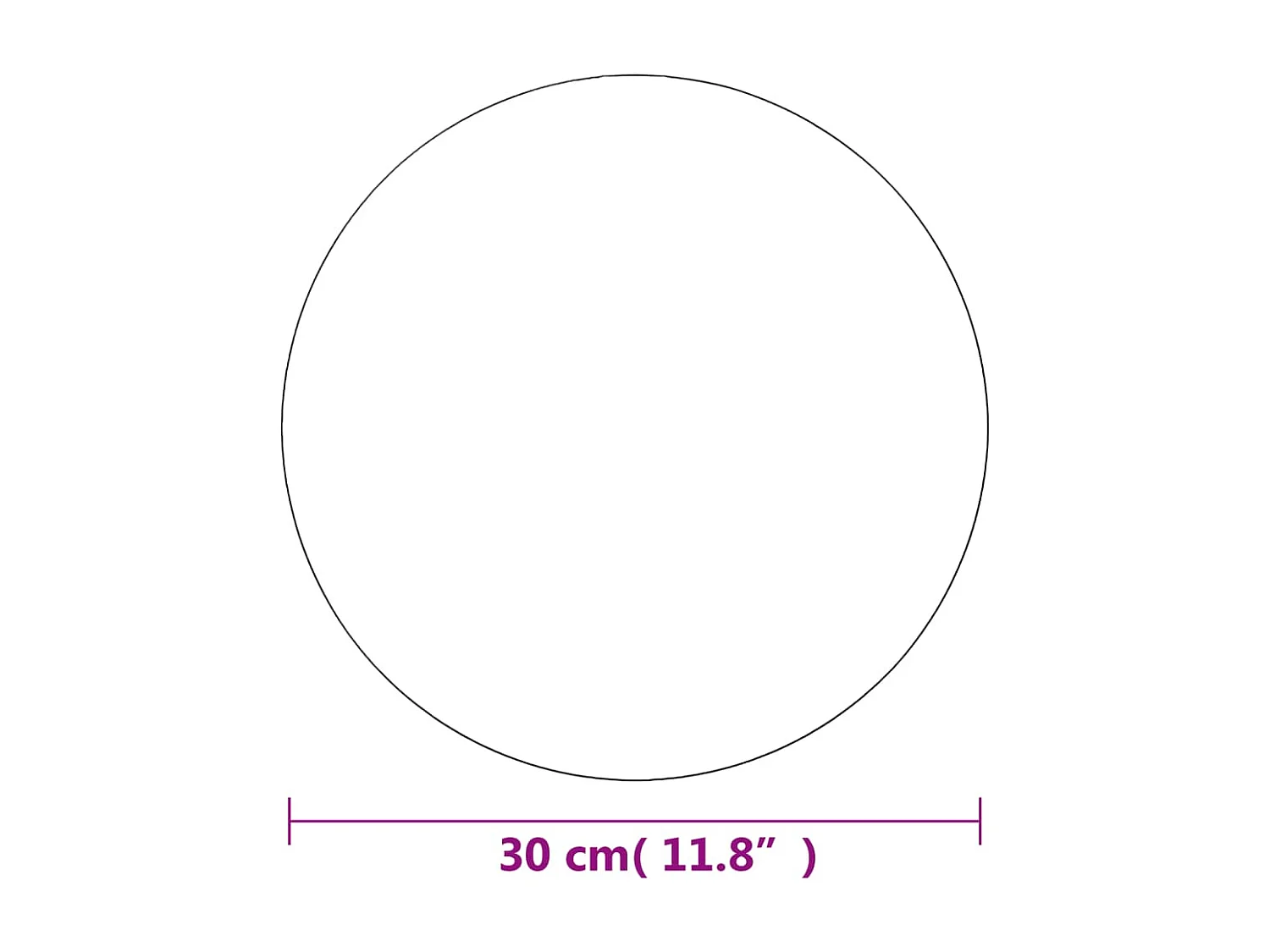 Specchio Senza Cornice Rotondo 30 cm in Vetro