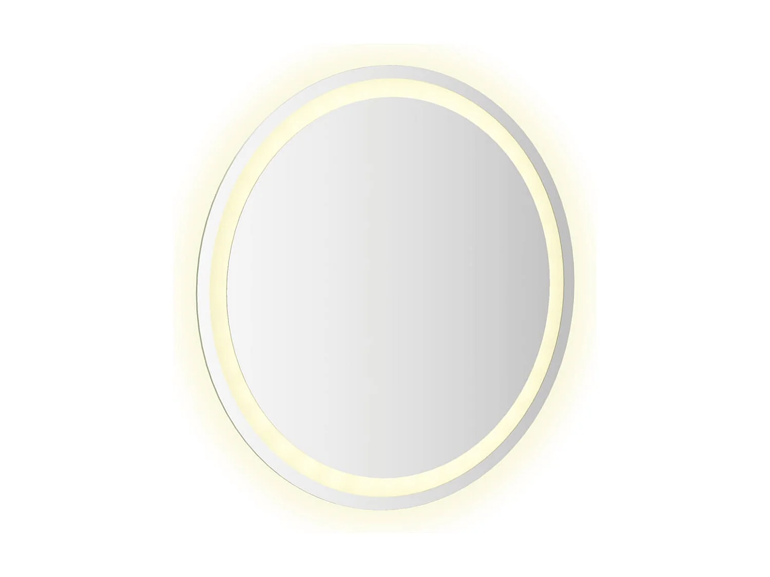 Espelho de casa de banho com luzes LED redondo 60 cm