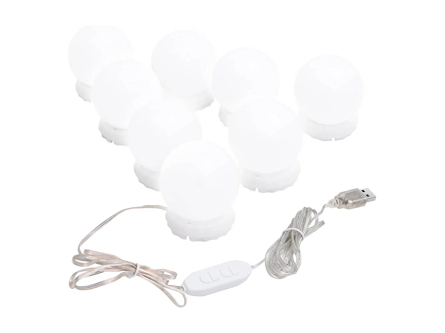 Espejo de pared con luces LED redondo de vidrio