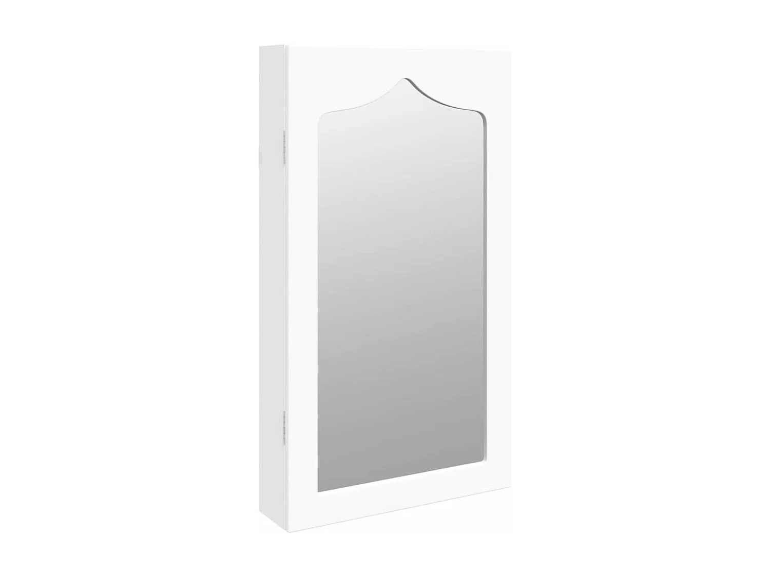 Armoire à bijoux avec miroir murale blanc 37,5x10x67 cm