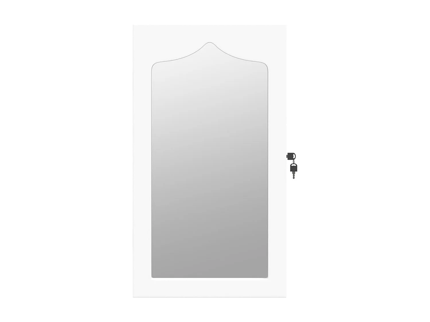 Armoire à bijoux avec miroir murale blanc 37,5x10x67 cm