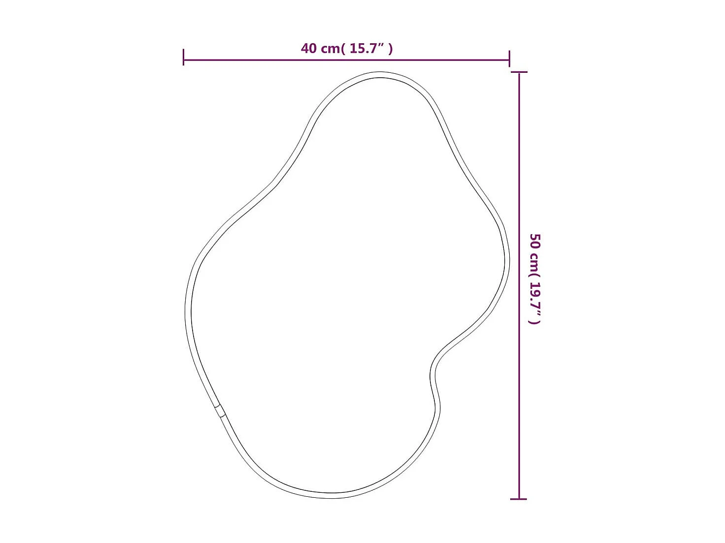 Specchio da Parete Argento 50x40 cm