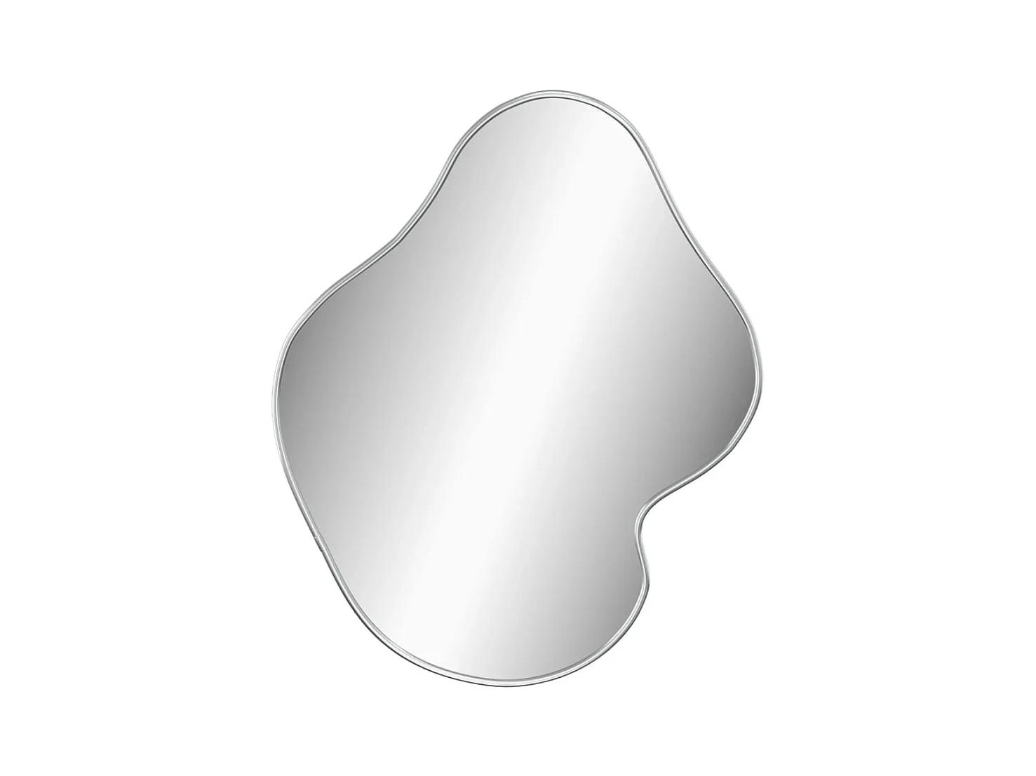 Espelho de parede 50x40 cm prateado