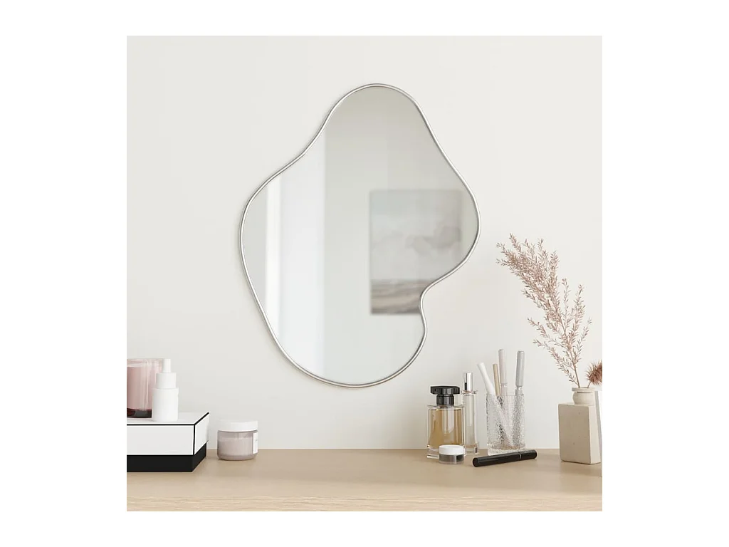 Espelho de parede 50x40 cm prateado