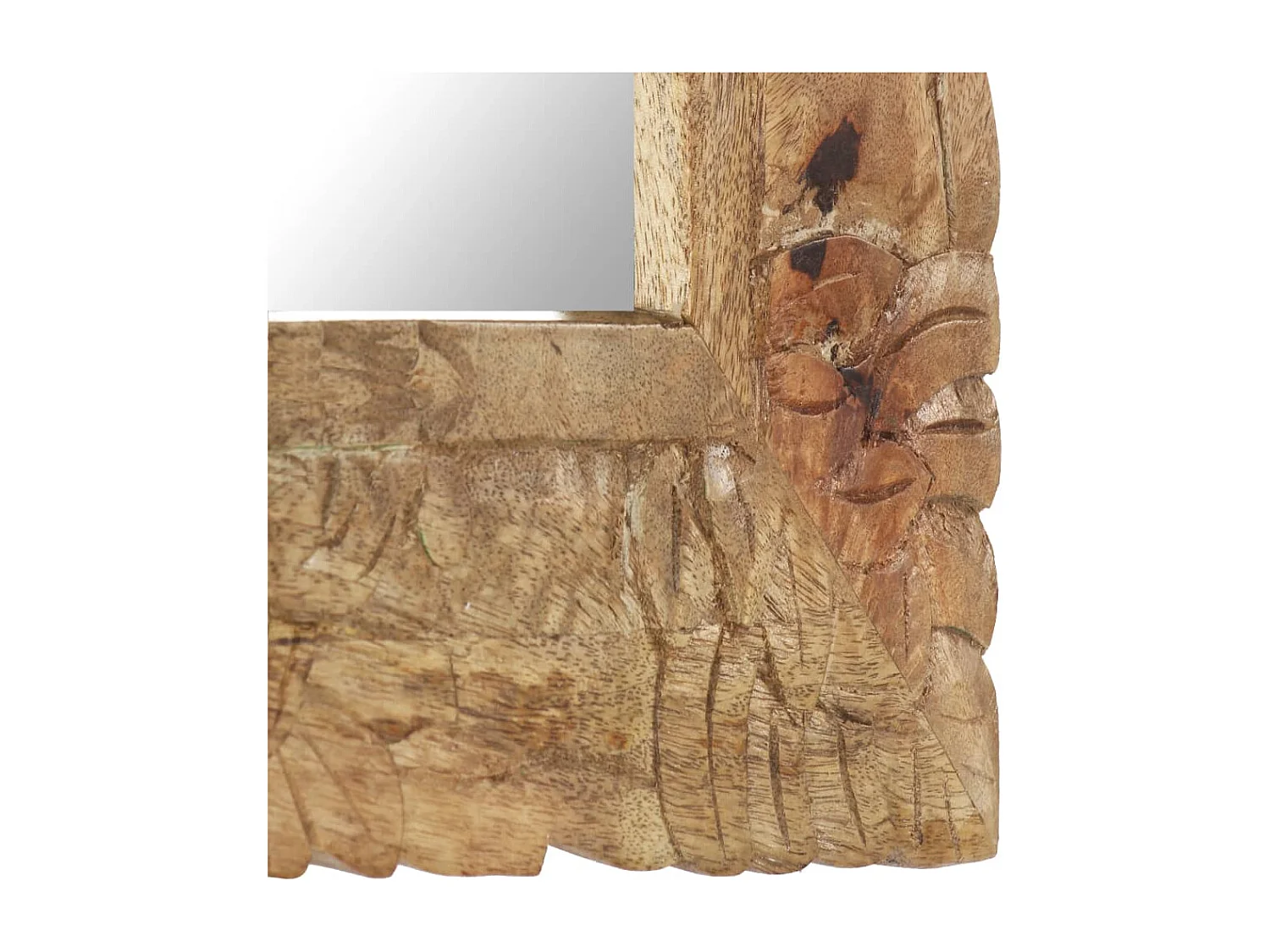 Specchio 50x50 cm in Legno Massello di Mango